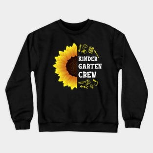 Kindergarten Crew Shirt First Day Preschool Back to School Sunflower Gift Crewneck Sweatshirt